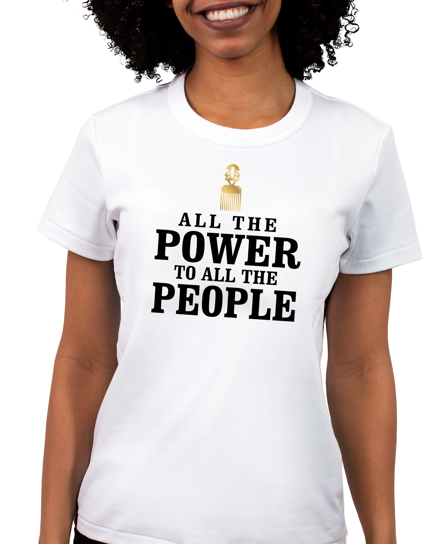 All The Power To All The People Adult Short Sleeve Tee