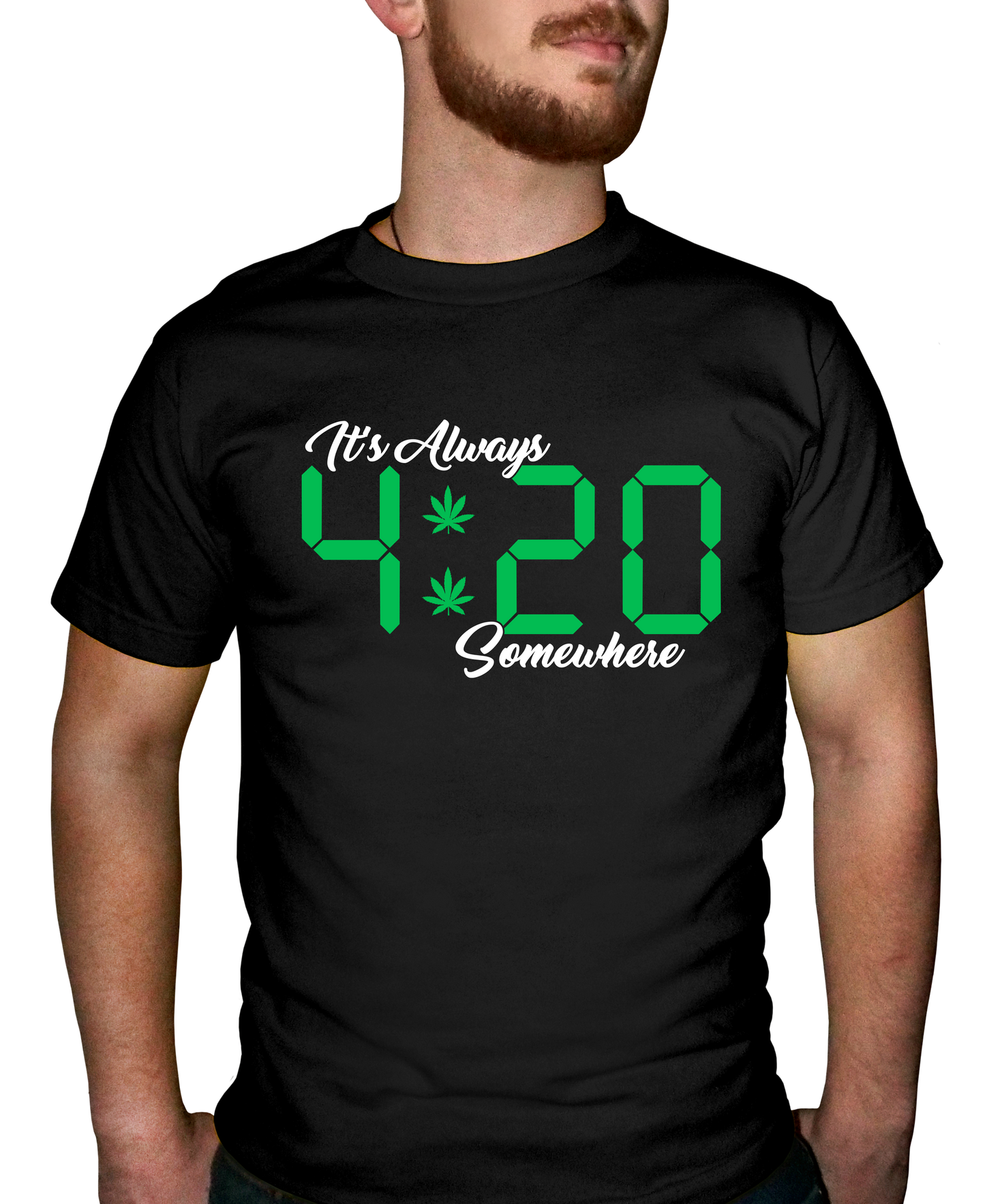 It's Always 420 Somewhere Adult Short Sleeve Tee