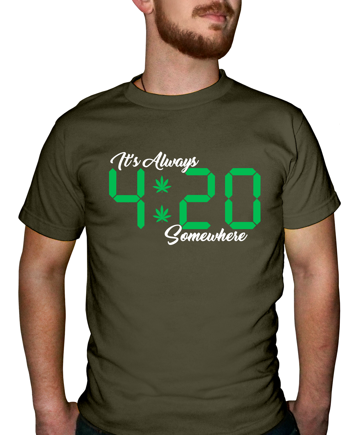 It's Always 420 Somewhere Adult Short Sleeve Tee