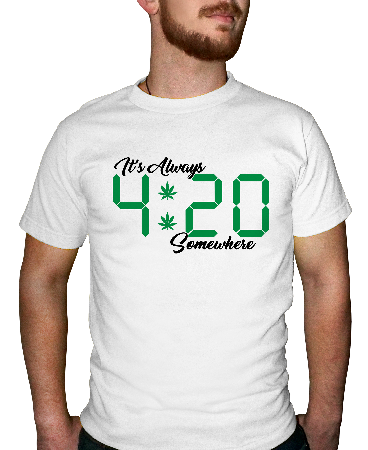 It's Always 420 Somewhere Adult Short Sleeve Tee