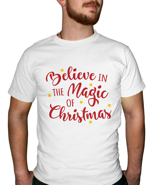 Believe In The Magic Of Christmas Adult Short Sleeve Tee