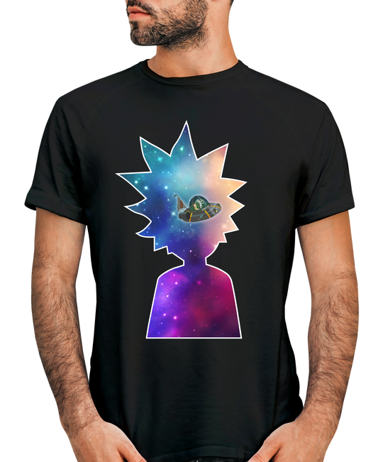 Unofficial Rick Space Silhouette Adult Short Sleeve Tee